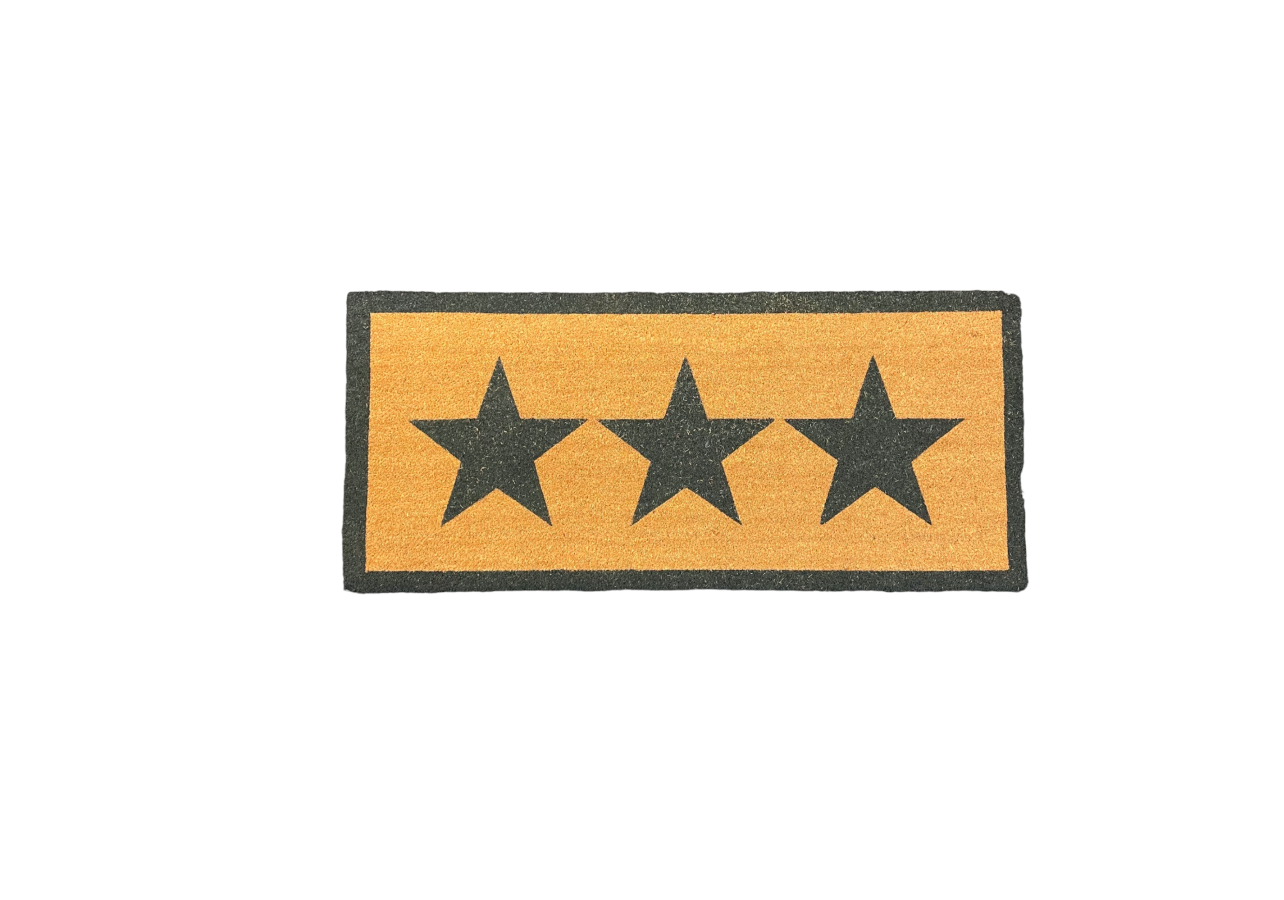 Double Doormat with 3 Stars