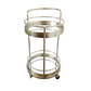 Round Champagne Gold Drinks Trolley