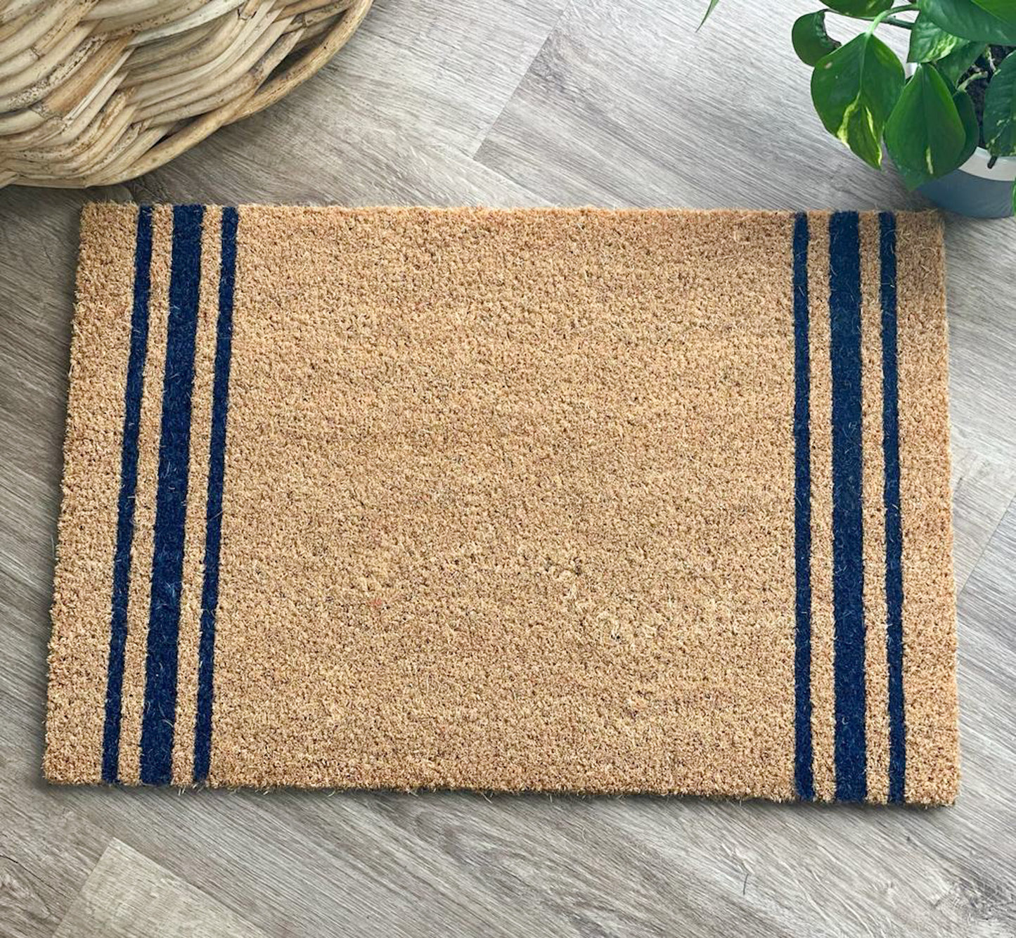 Small 3 Stripe Royal Blue Doormat