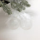 Feather Top Frosted Bauble (Set of 2)
