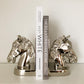 Silver Horse Head Bookends
