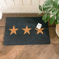 Small 3 Star Doormat in Charcoal