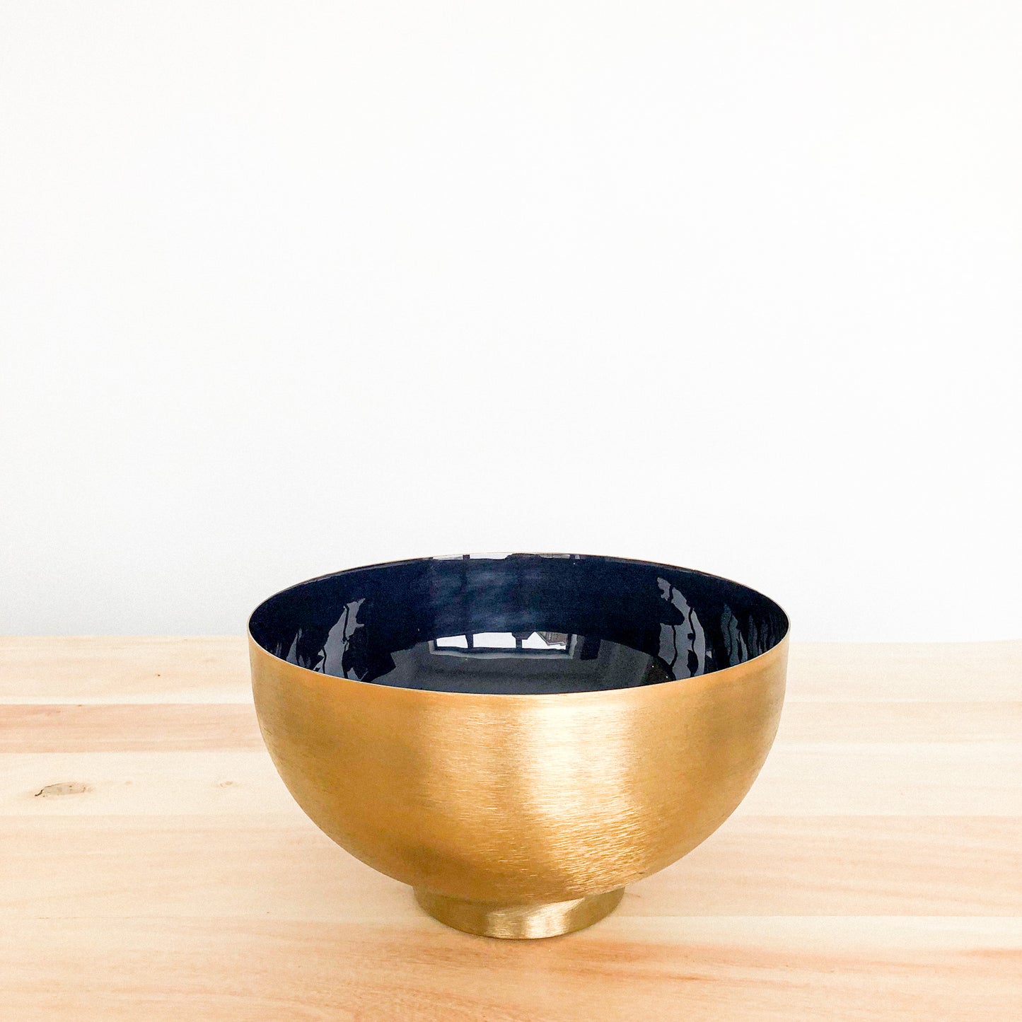 Gold Enamel Bowl - Blue