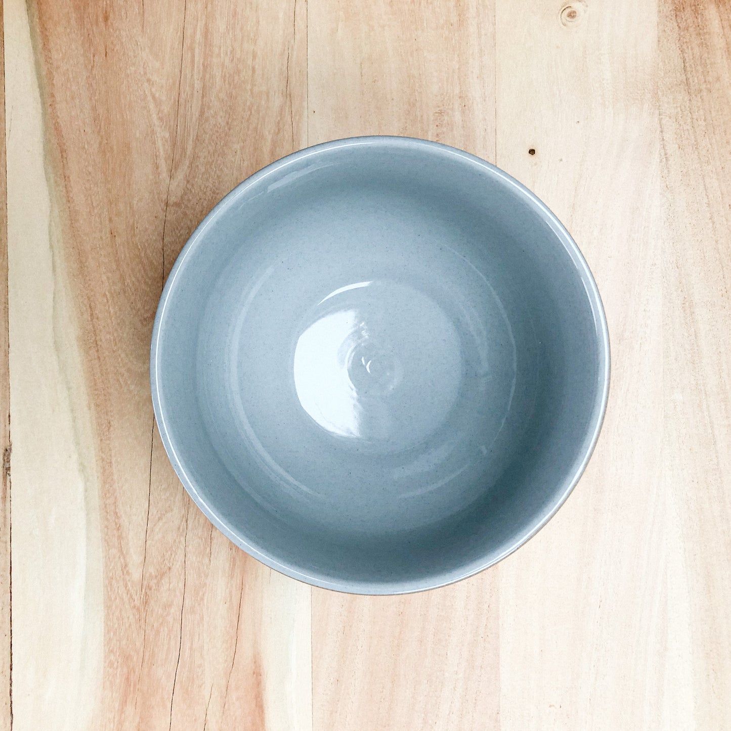 Ceramic Ribbed Serving Bowl - Grey