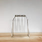 Triple Oversized Test Tube Vase with Silver Stand