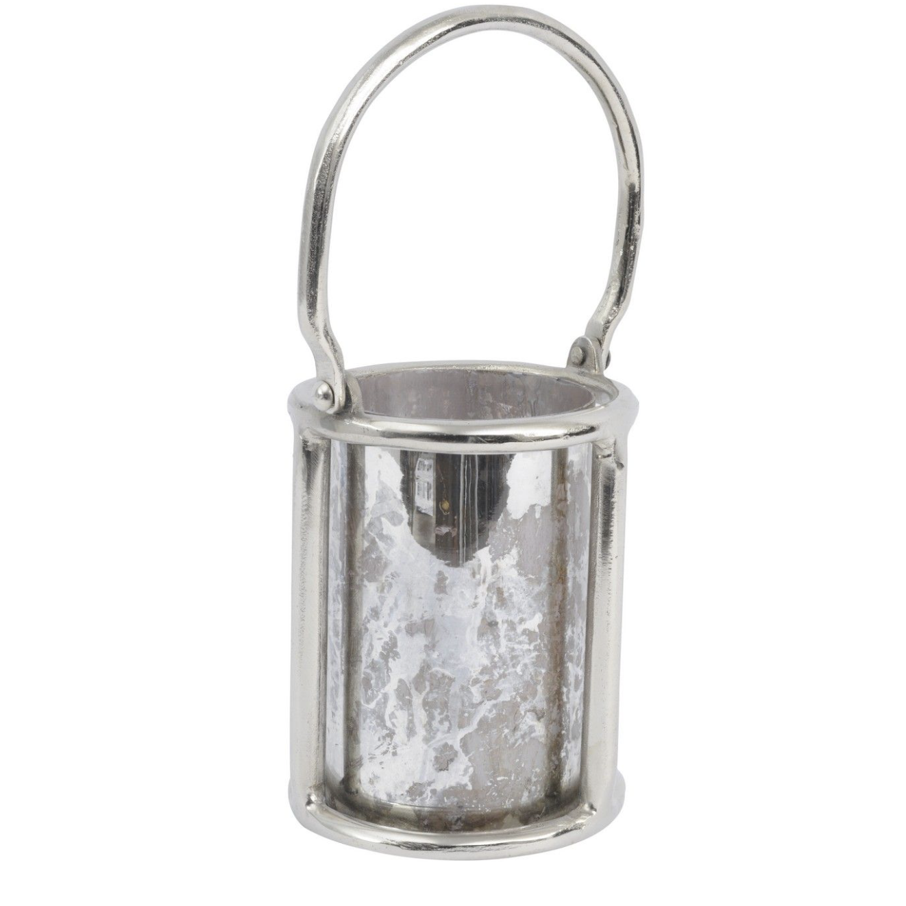 Silver Antique Glass Lantern