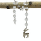 Hanging Glass Gem Chain with Stag Silhouette Set of 2