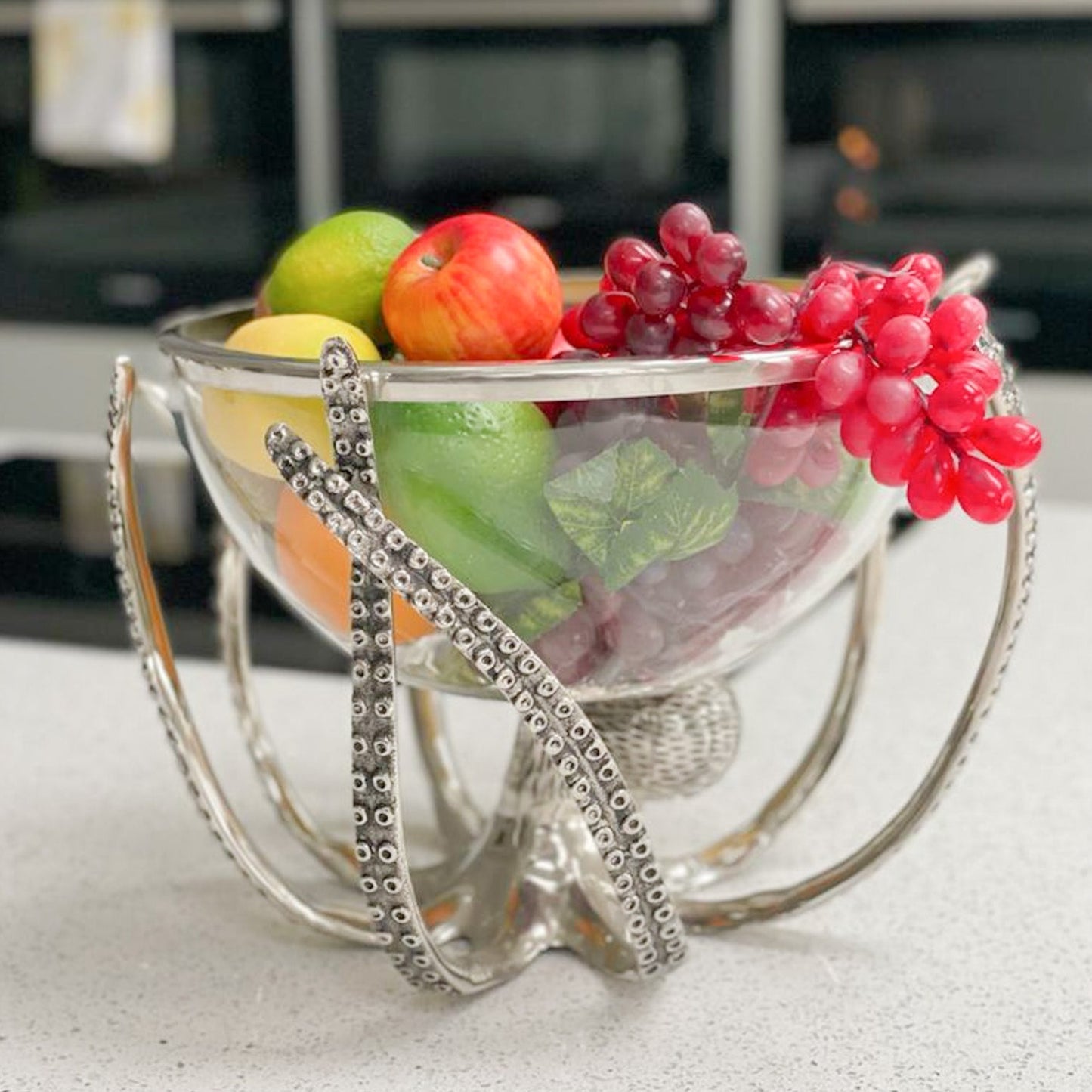 Octopus Stand & Glass Bowl