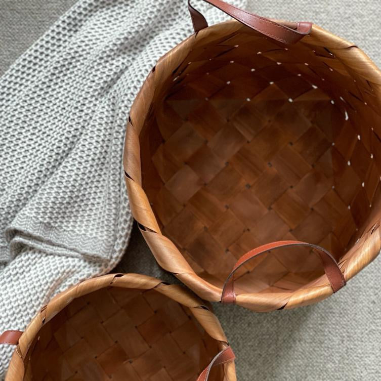 Boho Woven Set Of 2 Baskets